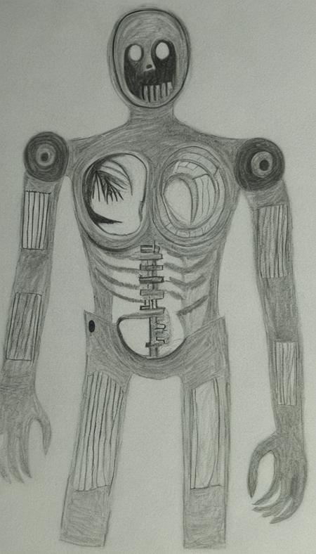 ghost machine <lora:DD-Drawing-XL:1> black, and, white, drawing
