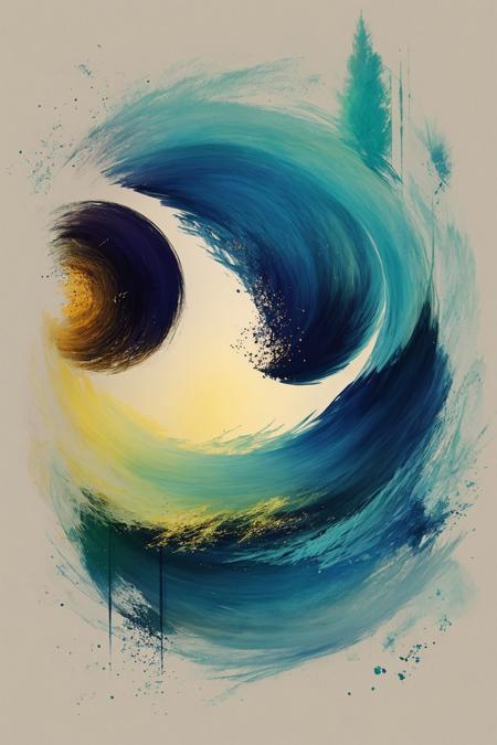 abstract, minimalistic fantasy, vintage speedpainting