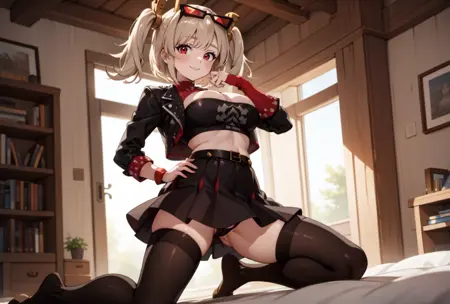 Burnice White kneeling pose (from burning desires MV) || SD1.5