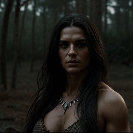 cinematic film still of  <lora:Conan the Barbarian SD1.5:1.2>
Conan the Barbarian a woman with a very long hair and a very big face, shallow depth of field, vignette, highly detailed, high budget, bokeh, cinemascope, moody, epic, gorgeous, film grain, grainy