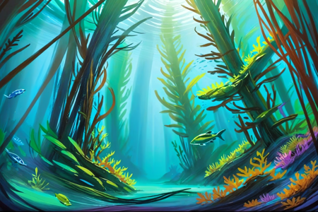 digital painting, Kelp Forest<lora:EnvyDigitalPaintingXL01:1.4>