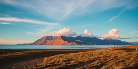 clouds,beach,mountain, 8k high quality, detailed, colorful analog photo, masterpiece, photorealistic, vibrant color film, masterclass, heavy (film grain), Fujicolor 400, Nikon F401, from above,(rating_explicit), (score_9, score_8_up, score_7_up, score_6_up, score_5_up, score_4_up, high res, 4k)