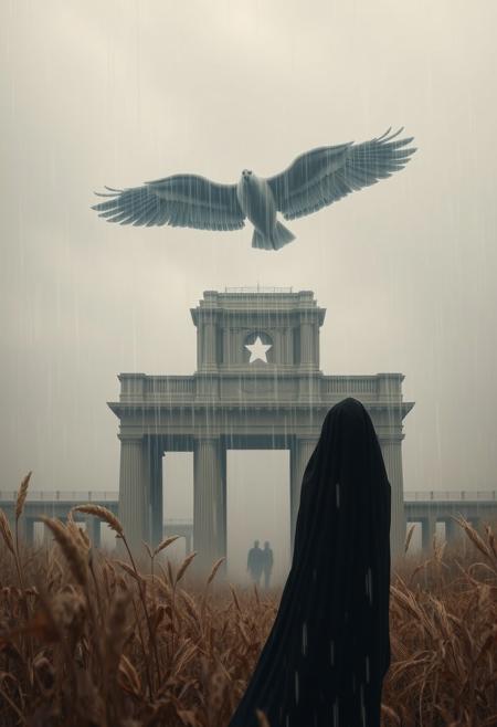 I stand as I cry
Mourning in the Silent rain
Death will light my Burden
Endless is my Sorrow
Gateways so Dark
All these years of Dying
Gone are dreams of Velvet Voices
I am you, we were one
Vast are fields I walk
Where sorrow never dies
The Sky unities with the Blackened Rain
Summon with my Tears
Now descend on WinterWings
My withering Soul.
Let me Die.
Gateways of Bereavement
A Temple of guilt
Falling Deep
Embraced in Grief
My withering soul
Let me Die
Farewell life and all I died for
now my time is over on Earth
Another journey has begun
Alone I died, not praying for mercy
nor praying for Salvation
A lonely Journey in a Darkened Dream
Time has come to spread my Wings
Slow...
Descending from a Silent sky
Death comes to take me away
And from the Gateways you hear me
cry...
...I love you...