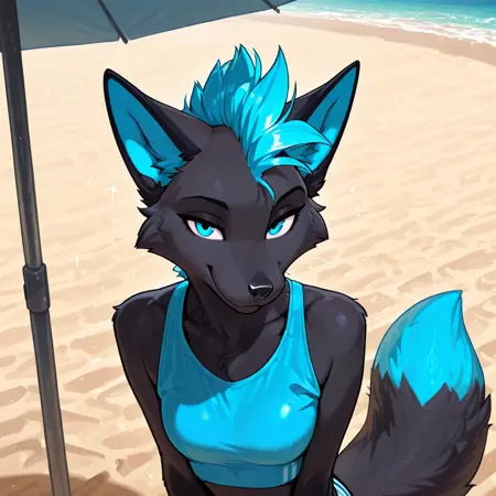 Emily the black Fox [Oc owned by Nick118]