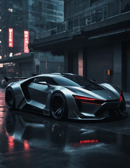 Techwear fashion <lora:Andrew Law CLIP-000005:1>,automotive photography,car photography,cinematic lighting photography,behance. polished,futuristic concept car,art style of Andrew Law, . Futuristic, cyberpunk, urban, tactical, sleek, dark, highly detailed