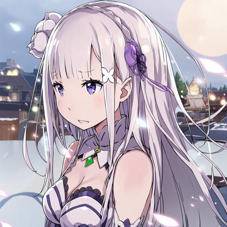 masterpiece,emilia (re:zero),white hair,  <lora:emilya:1:MIDD>