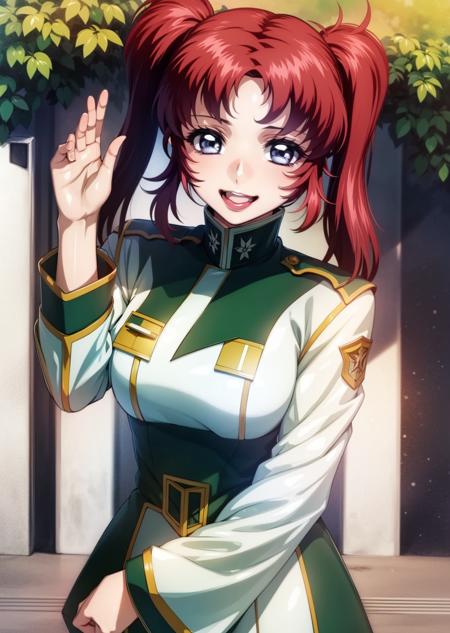 meilin,twintails,uniform