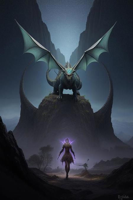 Realistic photograph, 8k, Best A majestic scene from the world of Avatar, featuring a skilled Na'vi rider atop a massive, mythical dragon-like creature called a 'Zulong.' The Na'vi rider is adorned in traditional tribal attire, their hair flowing in the wind, with their eyes focused ahead. The Zulong, with its large wings and glowing patterns on its body, soars through a vibrant, alien landscape filled with floating mountains, bioluminescent plants, and exotic wildlife. The sky above is filled with hues of purple and blue as the dragon gracefully glides over the lush, lush forests, evoking a sense of freedom and power in this fantastical world.