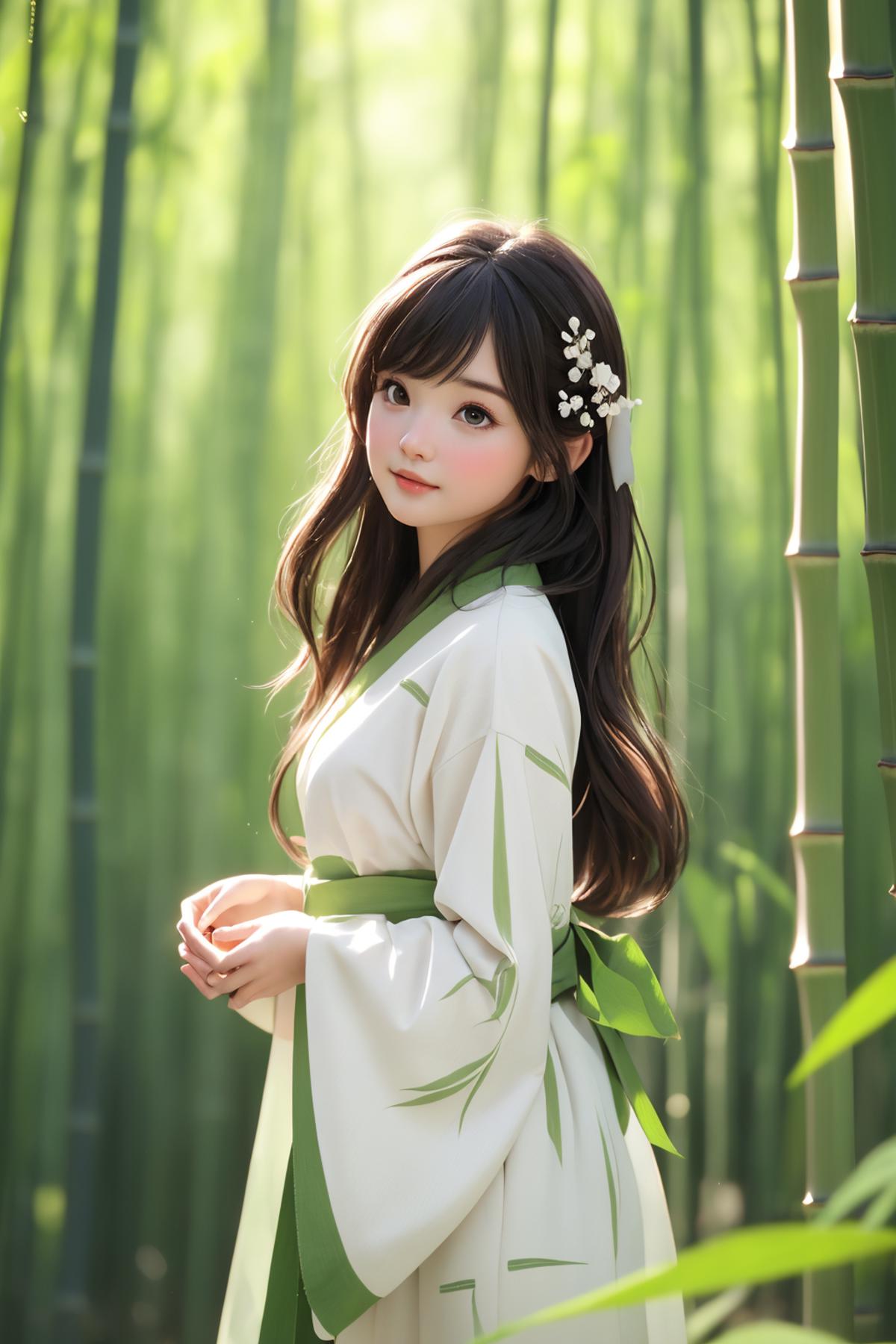 Cute girl in the bamboo forest image by joyy114
