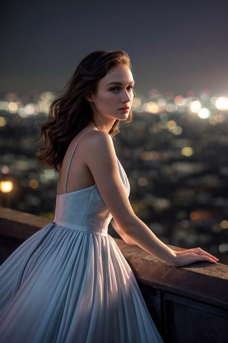 MadisonL_SoloTI_v1,
(In a vibrant, vintage-inspired dress with twirling skirts and classic heels, with elegantly styled hair and an expressive, dreamy gaze, for a look of timeless romance), (Amidst the sun-soaked boulevards and starry nightscapes of Los Angeles, where the magic of dreams and the reality of love intermingle in a colorful and musical journey:1.3), (whimsical:1.3),(analog, cinematic, vivid colors, sweeping shots, cinematic shot:1.3),
<lora:add_detail:0.6> epiCPhoto, PA7_Portrait-MCU,