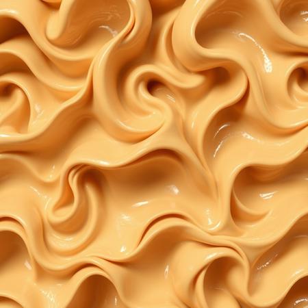 Beige Color, Rich Curvy Waves, Shinning/Shimmering, Close Image, Realistic, Pattern Design