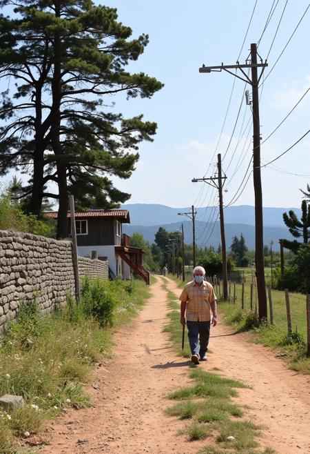 that distinct way of walking what gives the impression of not being from around these parts