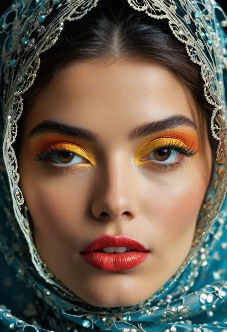 (burqa)(analog photo:1.2),((dynamic pose:1.2),(dynamic camera),(amateur photo:1.3,art retouch,, analog photo), (close-up) ,alien planet,(sci-fi:1.5), spaceship, mineralogical fractal, mutation black petals, nuclear reactor interior, photorealistic surrealism tangka, (film grain:1.2), abstract collage,(masterpiece, high quality, ), , solo, model photoshoot, (black theme:1.1), a stylish girl,big lips,  solo, pride, , (looking at the viewer), (Francis Drake : 1,2) ((best quality)), (artistic photography by Philippe Halsman and Ara Gler:1.2), award wining, f/5.6, shutter speed 1/125 sec, iso3200, white balance daylight, exposure compensation "-1.5 ev", shutter priority shooting mode, symmetry and balance, focus mode single, spot metering, aesthetic of precisionism, forward-thinking unrivaled opus, meticulous details, healing art atmosphere, depth of field (dof), (anthraquinone blue and red colors:0.1), <lora:MJ52:0.35><lora:hair_with_scenery:1>folk costumes (Ethel Warwick:1,2) (8k, RAW photo, highest quality), hyperrealistic, intricate abstract, intricate artwork, abstract style, otherworldly, mesmerizing parallel dimension, gravity defies logic, abstract masterpiece, interplay of floating objects, distorted silhouettes, vivid hues, ethereal light, highly detailed,,,Leica Q2 with Summilux 35mm f/1.2 ASPH, ,clear face, Ultra High Resolution,