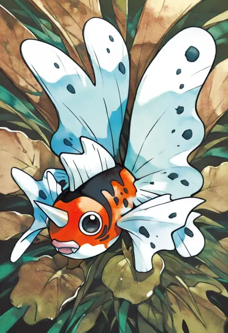 Seaking: Lionfish Pokemon | アズマオウ (Pokedex #0119) [Illustrious]