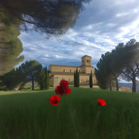 Peaceful place Provencal landscape.