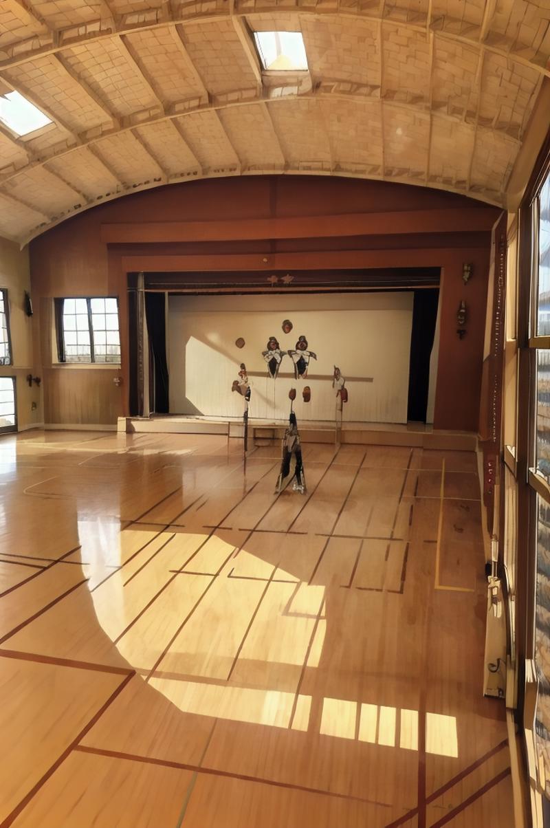 体育館 Japanese school gymnasium SD15 image by swingwings