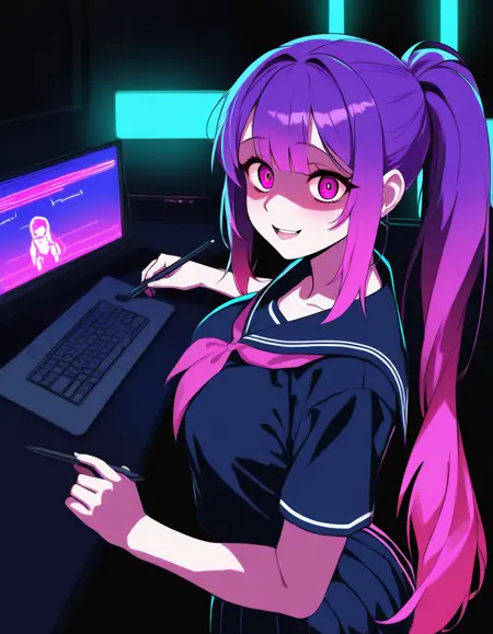 Luna VChan- first LoRA-v1.01.0
