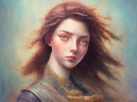 8k portrait of beautiful cyborg with brown hair, intricate, elegant, highly detailed, majestic, digital photography, surreal painting gold butterfly filigree, broken glass, (masterpiece, sidelighting, finely detailed beautiful eyes: 1.2), hdr