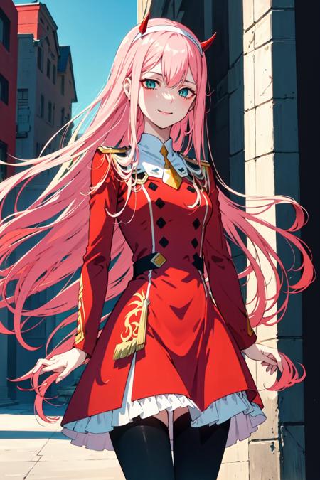 Zero Two (DARLING in the FRANXX) LoRA, 4 Outfits - v1, Stable Diffusion  LoRA