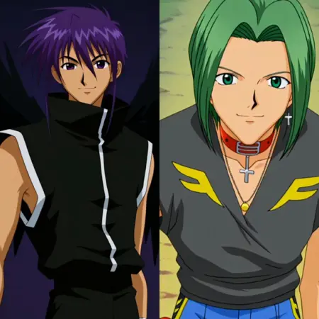 Dark Mousy from D.N.Angel & Solasido Sharpner from Rave Master