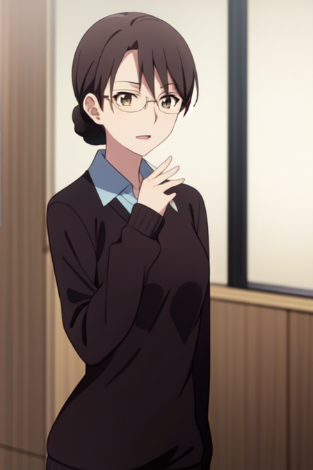 kikuchiharaaki, glasses, sweater