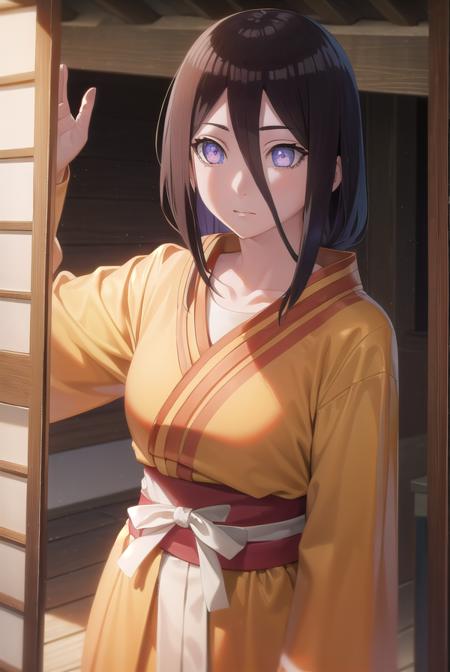 hanabihyuuga, <lora:hanabi hyuuga-lora-nochekaiser:1>,
hanabi hyuuga, long hair, black hair, hair between eyes, white eyes, no pupils,
BREAK skirt, long sleeves, japanese clothes, kimono, sandals, hakama, orange kimono, red hakama,
BREAK outdoors, shrine,
BREAK looking at viewer, (cowboy shot:1.5),
BREAK <lyco:GoodHands-beta2:1>, (masterpiece:1.2), best quality, high resolution, unity 8k wallpaper, (illustration:0.8), (beautiful detailed eyes:1.6), extremely detailed face, perfect lighting, extremely detailed CG, (perfect hands, perfect anatomy),