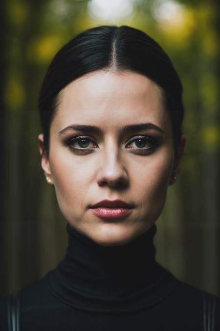 A stunning intricate full color portrait of jnf, wearing a black turtleneck, epic character composition, by ilya kuvshinov, alessio albi, nina masic, sharp focus, natural lighting, subsurface scattering, f2, 35mm, <lyco:JennaFischer-RealVision-V1.0:1.0>