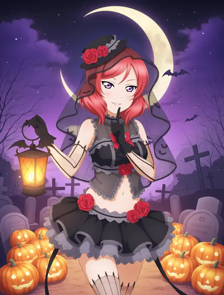 西木野真姫ハロウィン衣装(スクフェス怪談編) / 🎃Halloween (School Idol Festival) Costume of Maki Nishikino #Love Live! #μ's #Nishikino Maki #SIF