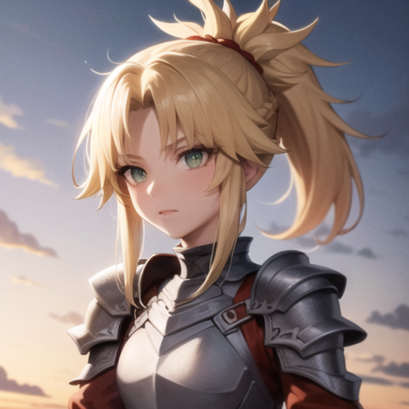 beautiful, masterpiece, best quality, extremely detailed face, perfect lighting, mordred \(fate\), 1girl, solo, ponytail, ...