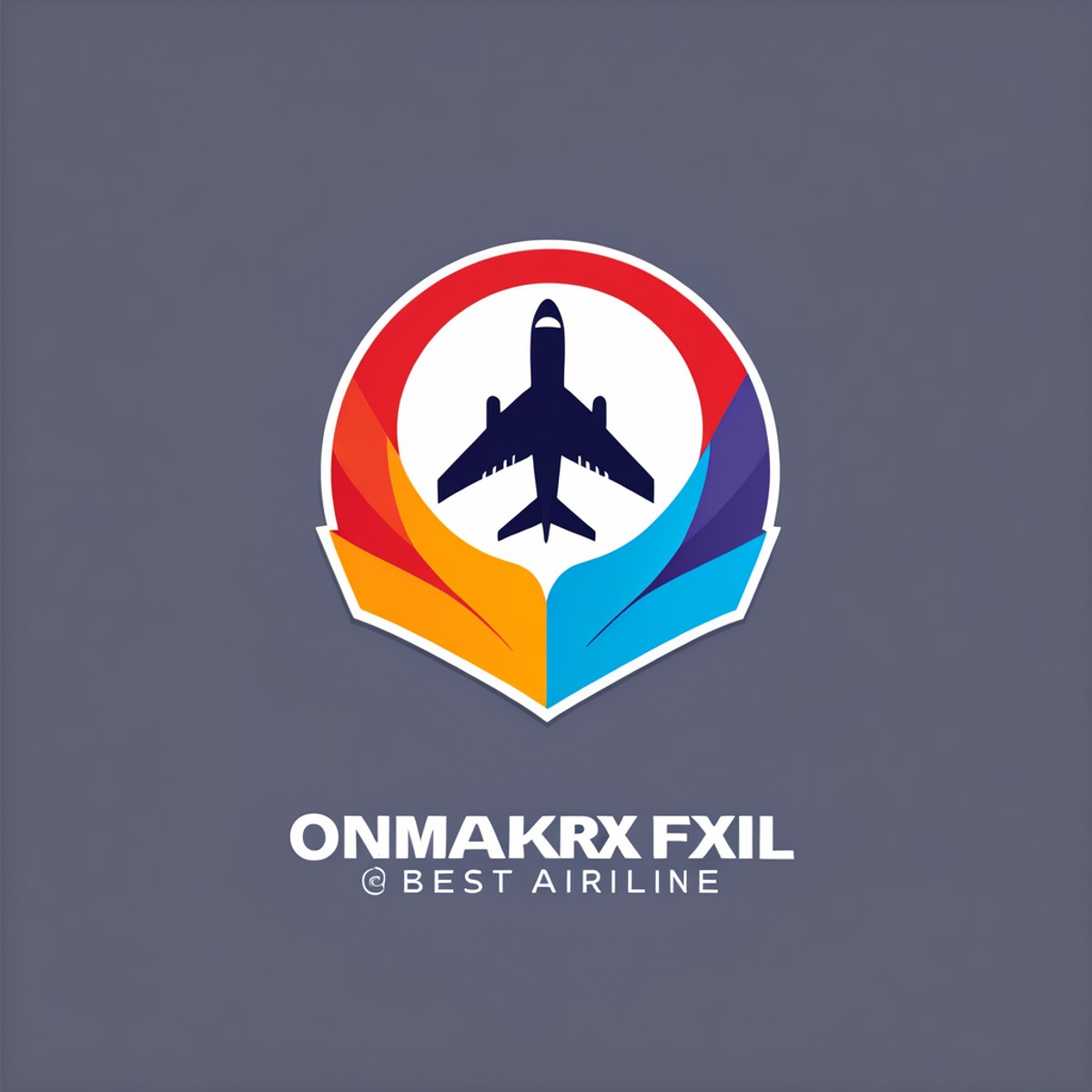 logomkrdsxl, an logo for an airline ,  vector,  <lora:logomkrdsxl:0.8>, best quality, colorful