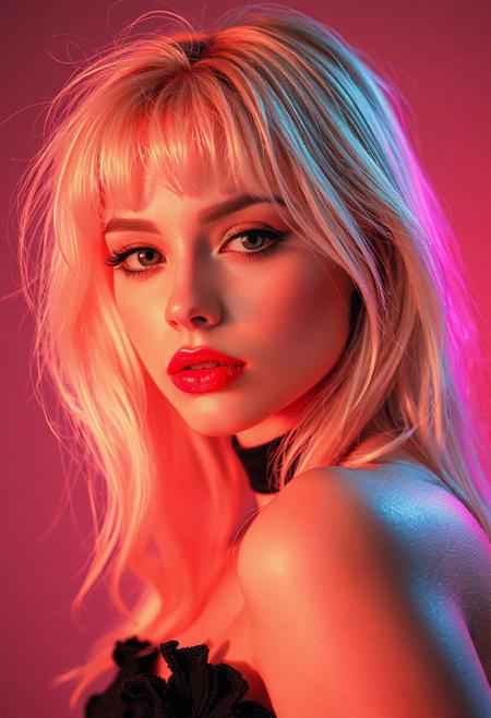 high quality design aesthetics, synth pop, detailed, pop album cover, beautiful young white woman