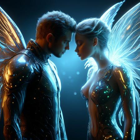 brutal biomechanical man kissing a beautiful female angel, magical, sci-fi, beautiful, unimaginable, 
very dramatic, naturalistic, photorealistic, highly detailed digital art, science vs fantasy, 
accurate intricate and realistic anatomy, 
soft lighting, Cinematic, Color Grading, Editorial Photography, volumetric lighting, atmospheric, Photography, 
Photoshoot, insanely detailed and intricate, hypermaximalist, elegant, hyper realistic, volumetric lighting, 
ray tracing, unreal engine, 3d, octane render, cinematic HD, 32k, 3D Megapixel, Pro Photo RGB, VR, Half Backlight, Backlight, Natural Light, Incandescent, Moody Lighting, 
Cinematic Lighting, Soft Lighting, Surround, Beautiful Lighting, Accent Lighting, Global Illumination, Global 
Ray tracing lighting, Scattering, Glow, Shadows, Rough, Flicker, Ray tracing reflections, Lumen reflections, 
Screen space reflections, Diffractive gradation, Chromatic aberration, GB Displacement, Scan Lines, Anti-Aliasing,
 FKAA, TXAA, RTX, SSAO, Shaders , OpenGL-Shaders, GLSL-Shaders, Post Processing, Post-Production, Cell Shading, 
Tone Mapping, CGI, VFX, SFX, insane ly d detailed and intricate, hyper-maximal, hyper-realistic, super-detailed, 
photography, hyper-realistic, 3D, photo-realistic, ultra-photo-realistic, ultra-detailed, intricate details, 8K, 
super-detailed, full color, ambient shading, volumetric lighting, high contrast, HDR, 3D