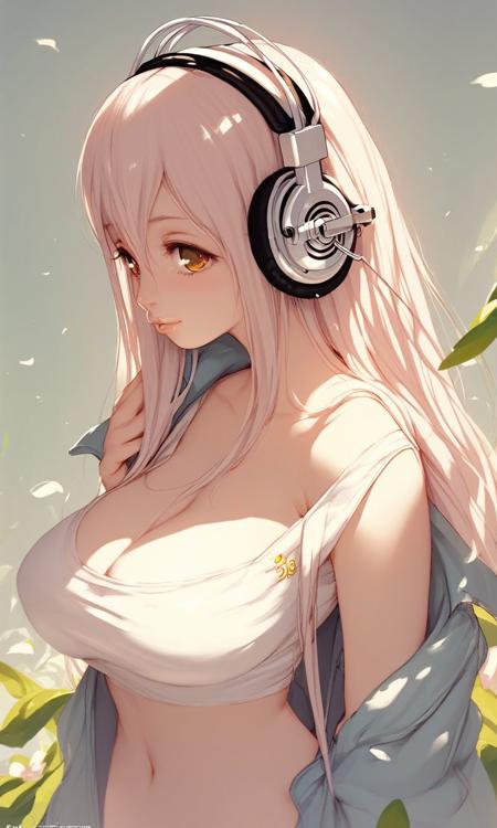 super_sonico,large breasts