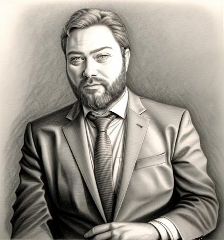 beard, suit, portrait, pencil drawing,, masterpiece, best quality,