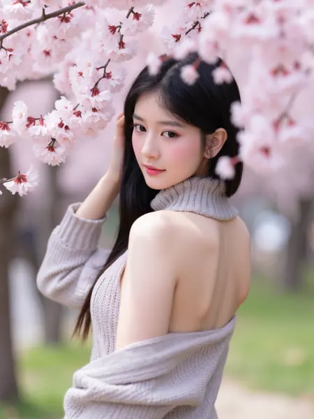 X性感露背毛衣Backless sweater(Lib)