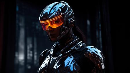 female cyborg, urban samurai, sci-fi, schematic, ((datamoshing, data glitch background)), liquid chrome, holographic face visor, dark fantasy, chiaroscuro, fighting poses, ((masterpiece)), (Ultra-HD), (high-resolution), (16k), (epic), (insanely detailed:1), (photorealistic:1), color-graded, anime style, concept art, drawing, edge lines, harsh shadows, high contrast, (dark shadows, warm colors, dark colors, high contrast)