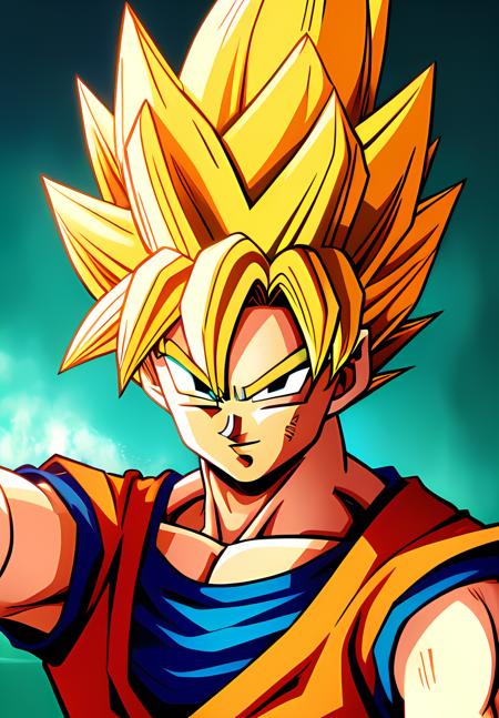 (Photo:1.3), highdetail, <lora:SonGoku:0.8>, SonGoku, solo, 1boy, smile, selfie, detailed face, detailed eyes, super saiyan, Golden Hair, (sexy, hot, attractive:1.3), (trending on CGSociety, trending on pixiv, contest winner:1.3)