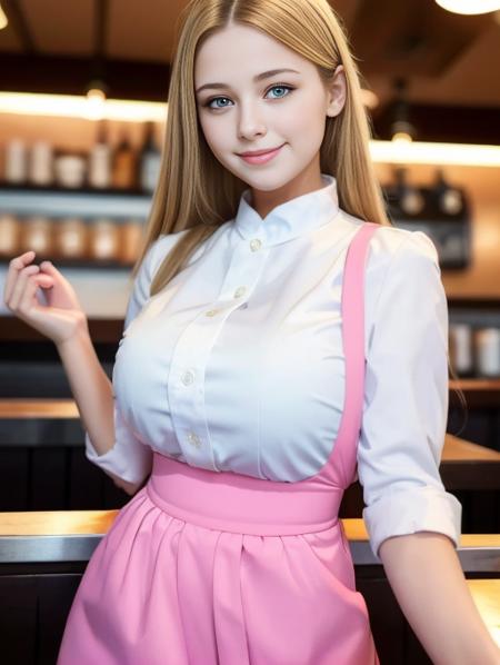 high_quality,best quality,masterpiece,1girl,waitress,looking at viewer,smile,  <lora:pnxWaitress:0.8>