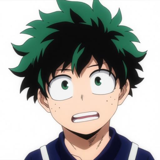 a young man with green hair and green eyes, izuku_midoriya