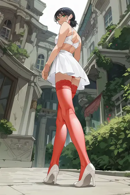 PonyRedRealStockings – Lace top red stockings for PonyDiffusion