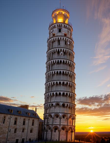 tow9is, tower, Spectacular light, sunset, no people