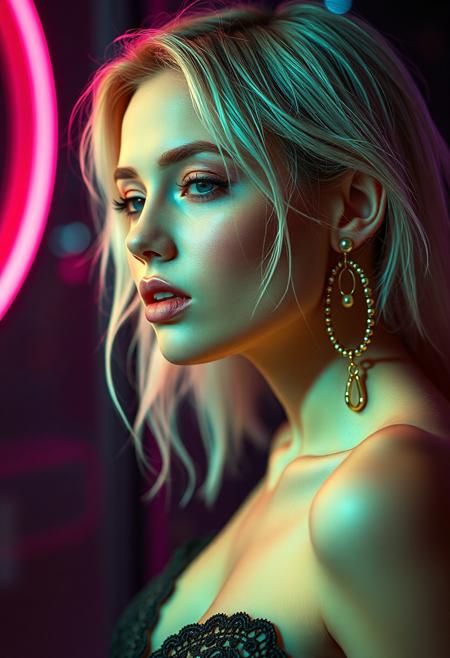 high quality design aesthetics, disco, synth pop, detailed, pop album cover, beautiful young white woman