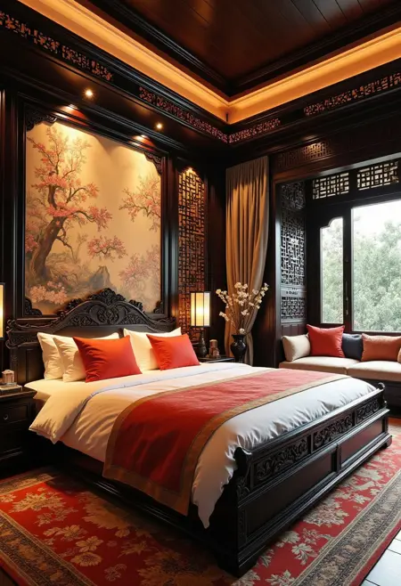 DL_Chinese-Style Space Creation_Traditional Bedroom Design