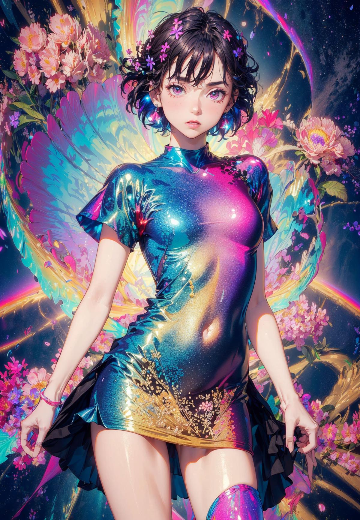 concept:holographic clothing 镭射服装 image by Minlyva
