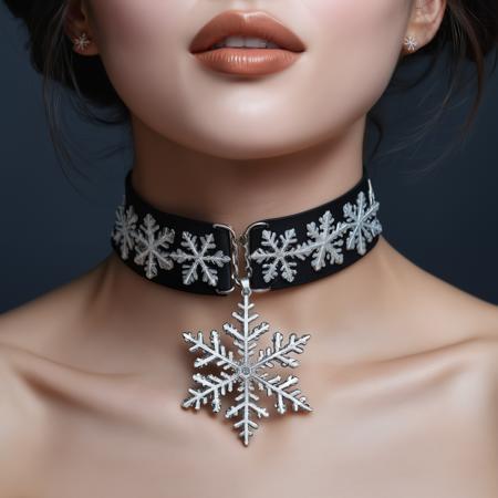 photo, high quality, best quality, masterpiece, realistic skin, perfect skin,
snowflake, choker, close-up <lora:Snowflake-000007:0.3>