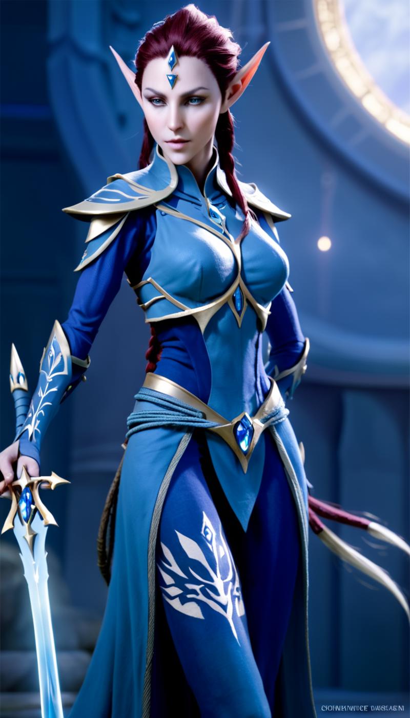 Aeldari (Eldar) [Warhammer 40k] LoRA XL | Epoch Elves / Blue Team image by Hevok