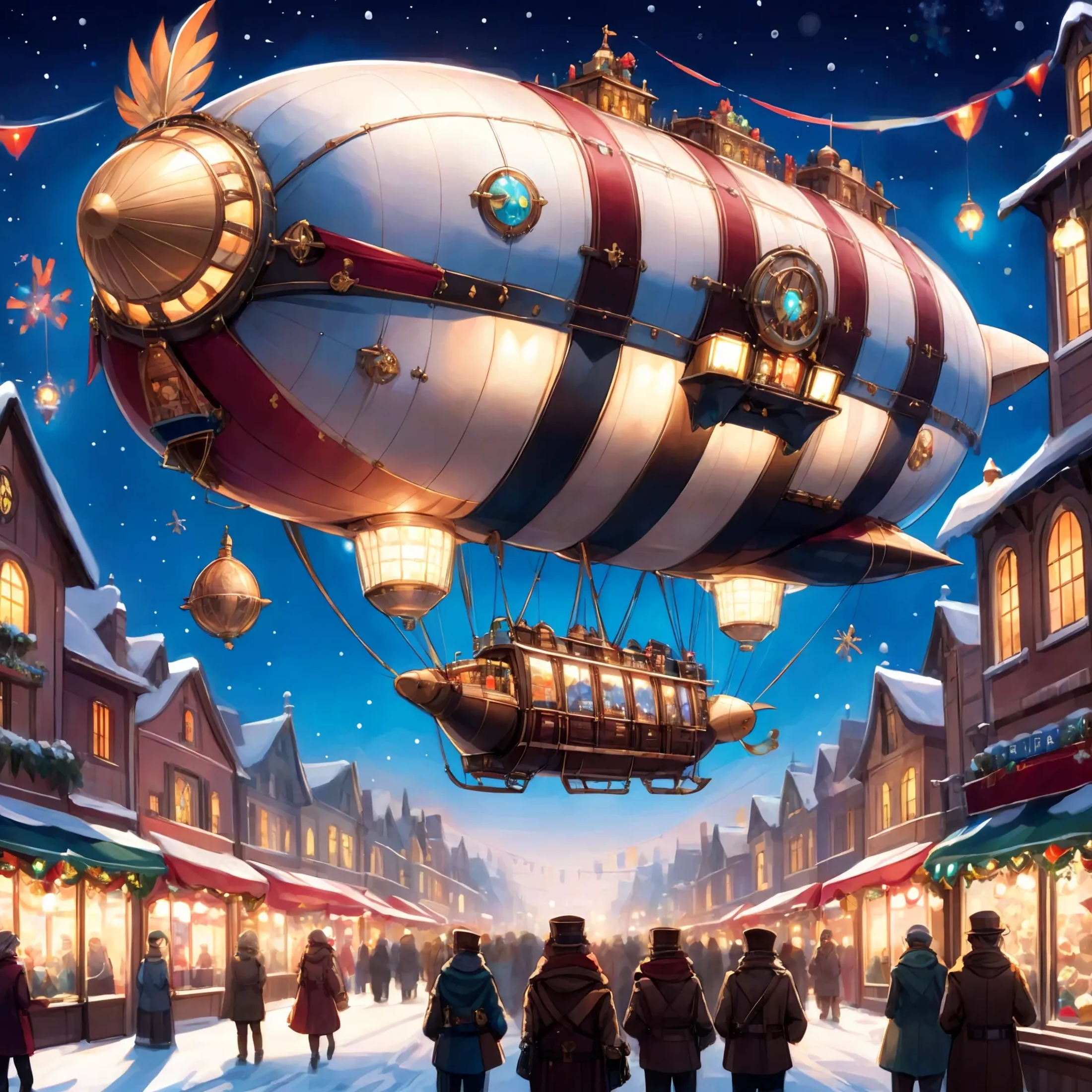 xmas steampunk airship image by tkvier