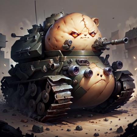 <lora:PotatoPunkAI_pruned:.9> PotatoPunkAI tank