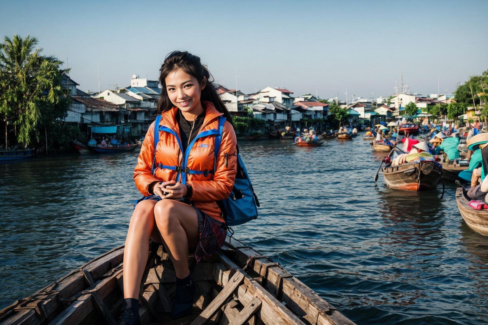 TQ - Cai Rang Floating Market | Chợ nổi Cái Răng | Background LoRA image by TracQuoc