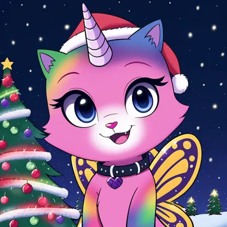 Felicity (Rainbow Buttterfly Unicorn Kitty)